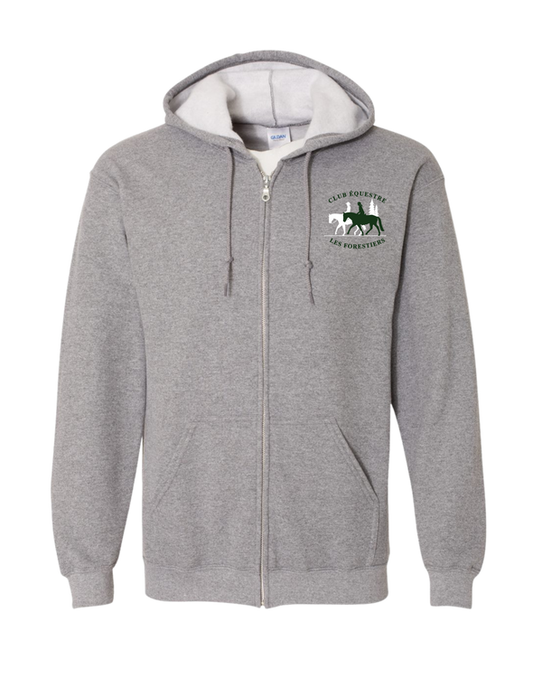 Embroidered Club Équestre Les Forestiers - Zip Up Hoodie