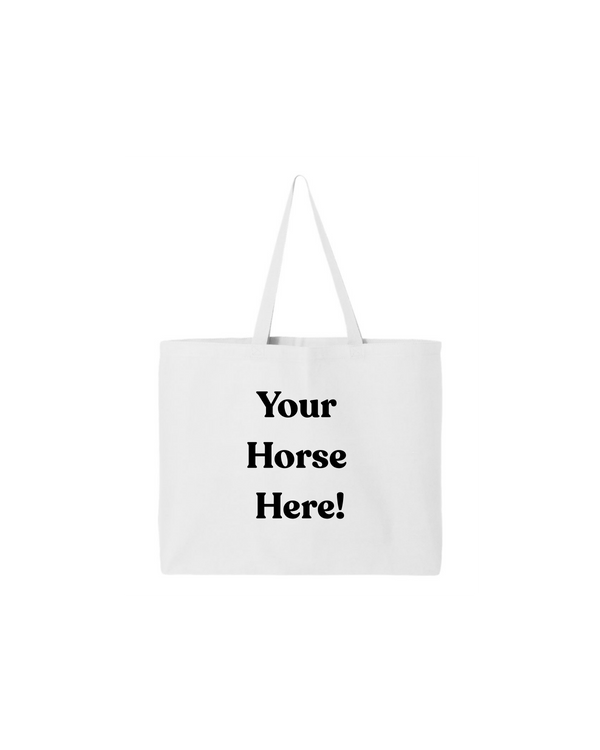 A Horse Tale Jumbo Zippered Tote - Upload Your Horse