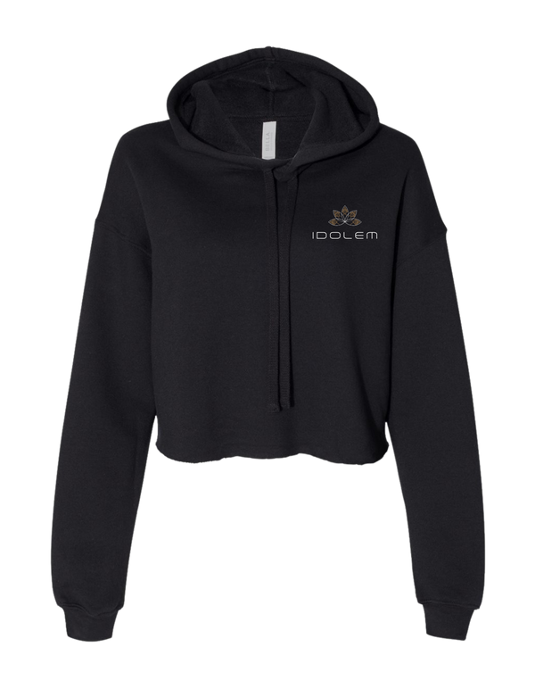 Embroidered Idolem Hot Yoga Crop Hoodie