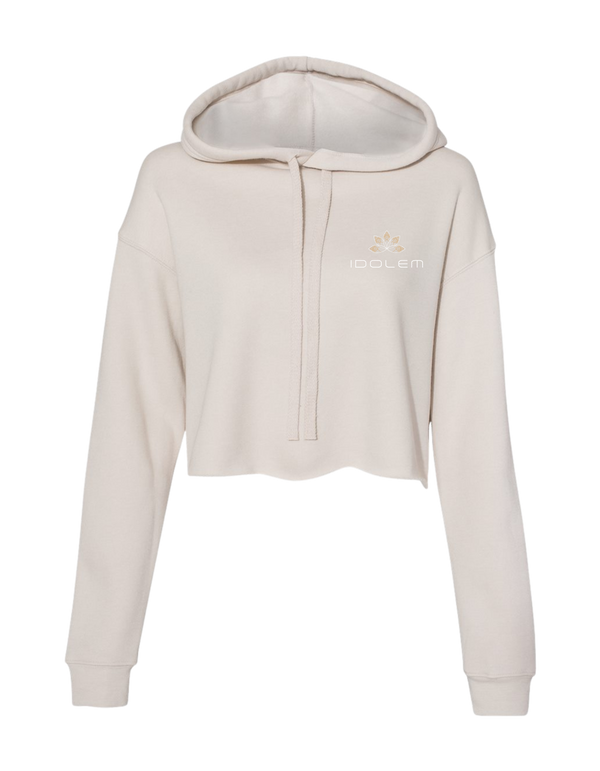 Embroidered Idolem Hot Yoga Crop Hoodie