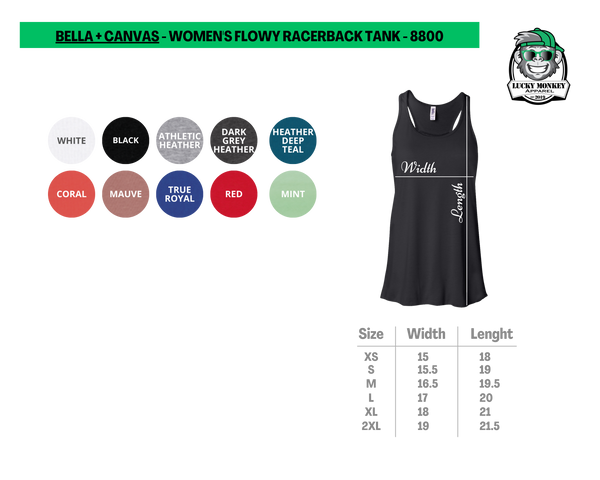 Custom BELLA + CANVAS - Women's Flowy Racerback Tank - 8800