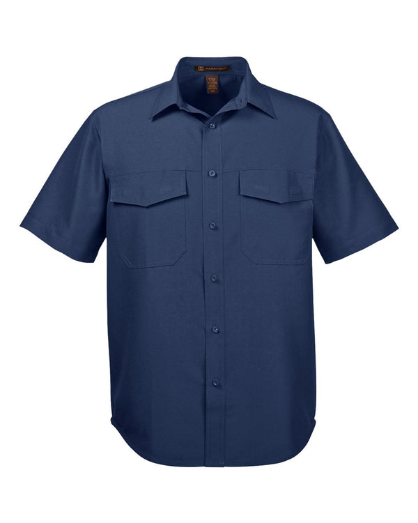 Harriton Men's Key West Short Sleeve Performance Staff Shirt - M580