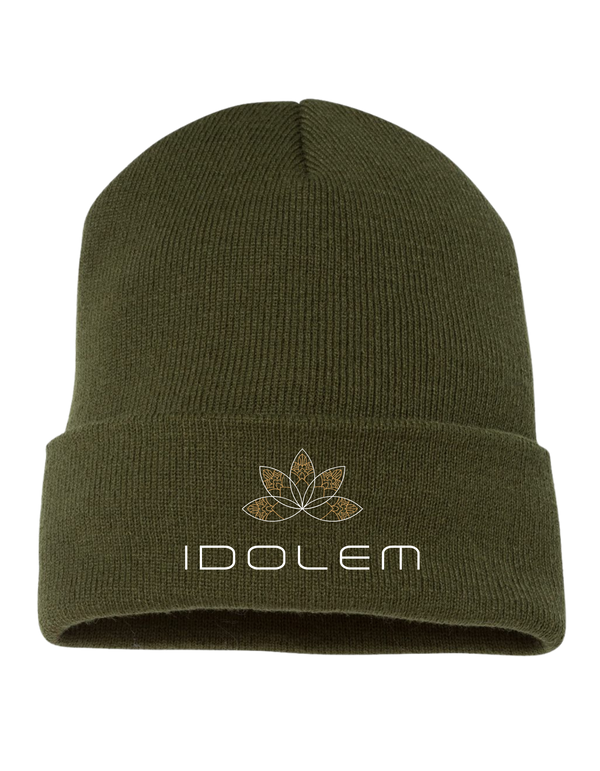 Embroidered Idolem Hot Yoga Cuffed Toque