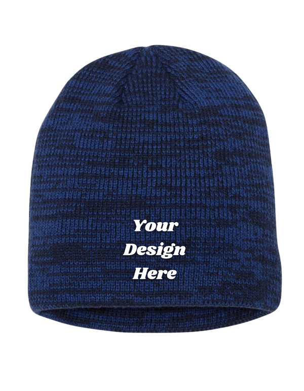 Custom Embroidered Sportsman - 8" Marled Beanie - SP03