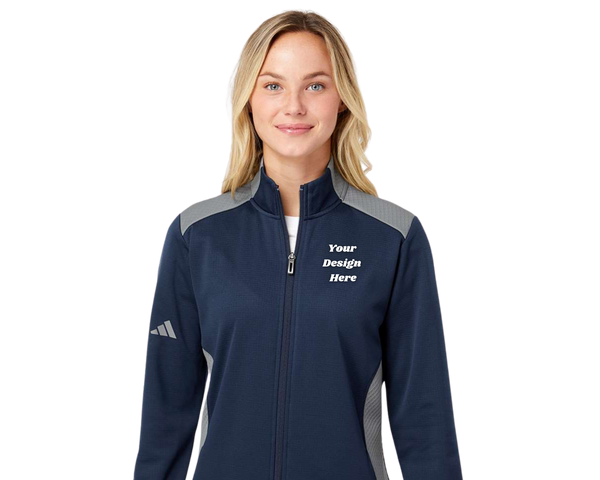 Custom Adidas - Women's Textured Mixed Media Full-Zip Jacket - A529