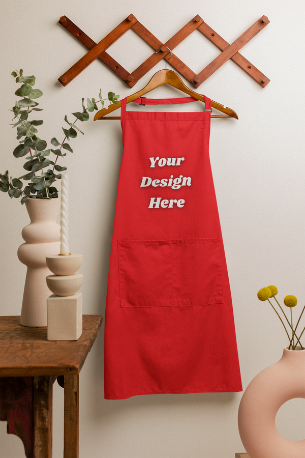 Custom Full-Length Apron with Pouch Pocket