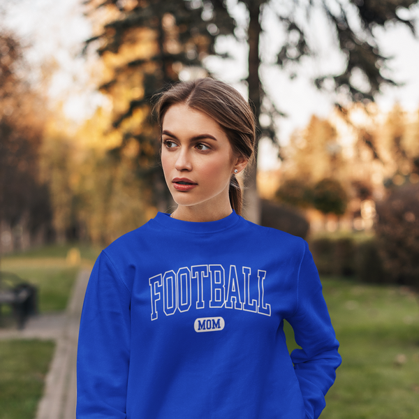 Embroidered Football Mom Crewneck