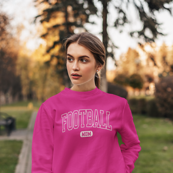 Embroidered Football Mom Crewneck