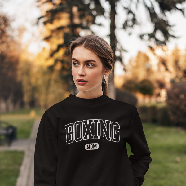 Embroidered Boxing Mom Crewneck