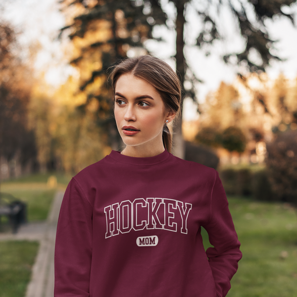 Embroidered Hockey Mom Crewneck