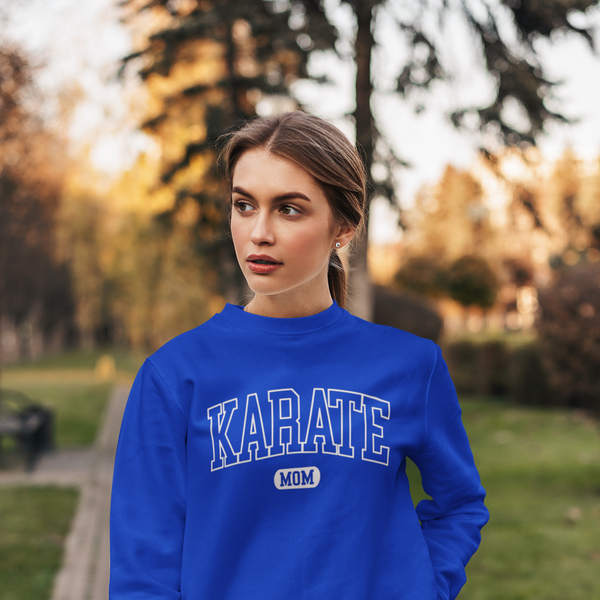 Embroidered Karate Mom Crewneck