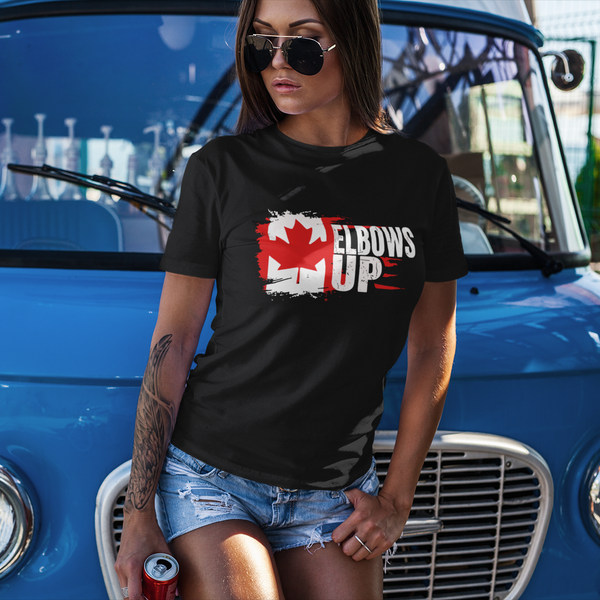 Elbows Up Canada Flag T-Shirt