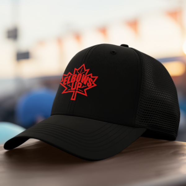 Embroidered Elbows Up Maple Leaf Hat