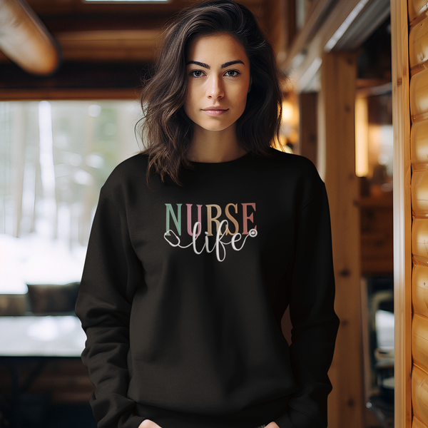 Embroidered Nurse Life Sweater